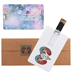 DU-218 时尚十二星座卡片U盘 8G名片U盘 礼品定制LOGO牛皮纸包装