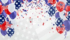 总统日促销，带有气球背景的政党横幅。总统日快乐