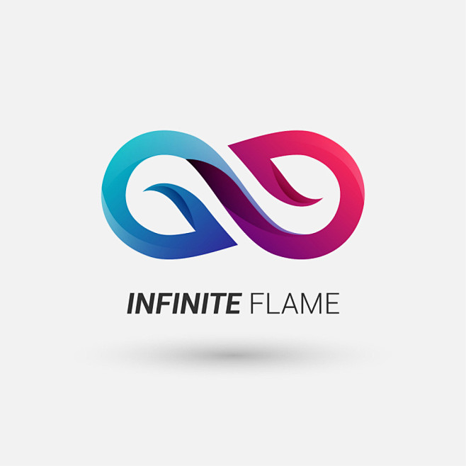 infiniteflame无限大渐变logo设计