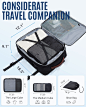 Amazon.com | LIGHT FLIGHT Laptop Travel Backpack, 40L Flight Approved Carry on Backpack, Expandable Luggage Backpack Suitcase with Packing cubes, Large Black Weekend Backpack for Work Business Weekender Bag, Black | Casual Daypacks