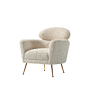 北欧轻奢毛毛布艺单椅意式创意客厅羊羔白单人休闲沙发椅-淘宝网
