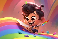 小孩场景玩偶肖像儿童模型图片