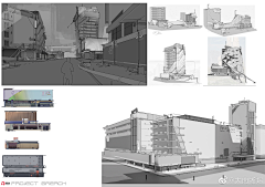 歪七采集到建筑积累（原画）