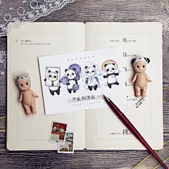 瞧你熊样明信片 EverEin有熊手帐 原创手绘插画熊猫棕熊PC明信片-淘宝网