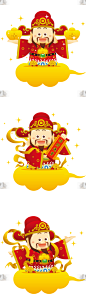 O1CN011ZCrdeos9ecakFm !!3029643159 - 2019猪年新年春节元旦可爱卡通财神迎新海报banner背景ai矢量素材