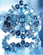 Chanel Fine Jewelry bracelet aquamarines, blue sapphires, and moonstones.@北坤人素材