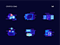 Crypto Icons Set maise ico news search chat wallet safe illustration flat icons cryptocurrency crypto