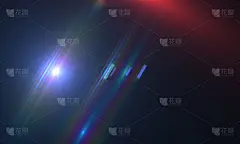 现代镜头光晕蓝色背景条纹射线(超高分辨率)
