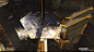 Crucible - Mining Tower, Terry Hopfenspirger : Mining Tower created for Crucible.  One of the main hero assets for the crater region of the Colony Zero map.  Initial block out done by Shon Mitchell.  I was responsible for modeling, texturing, trim mapping