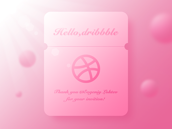 Hello Dribbble  firs...