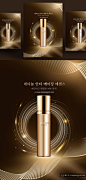 高端金色护肤品海报PSD模板Cosmetic posters PSD template#041902_5 :  