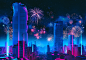 General 2000x1390 fireworks city cityscape digital art futuristic city synthwave