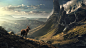 General 1600x900 sky deer mountains Desktopography
