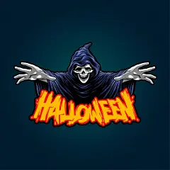 万圣节死神插画矢量图设计素材