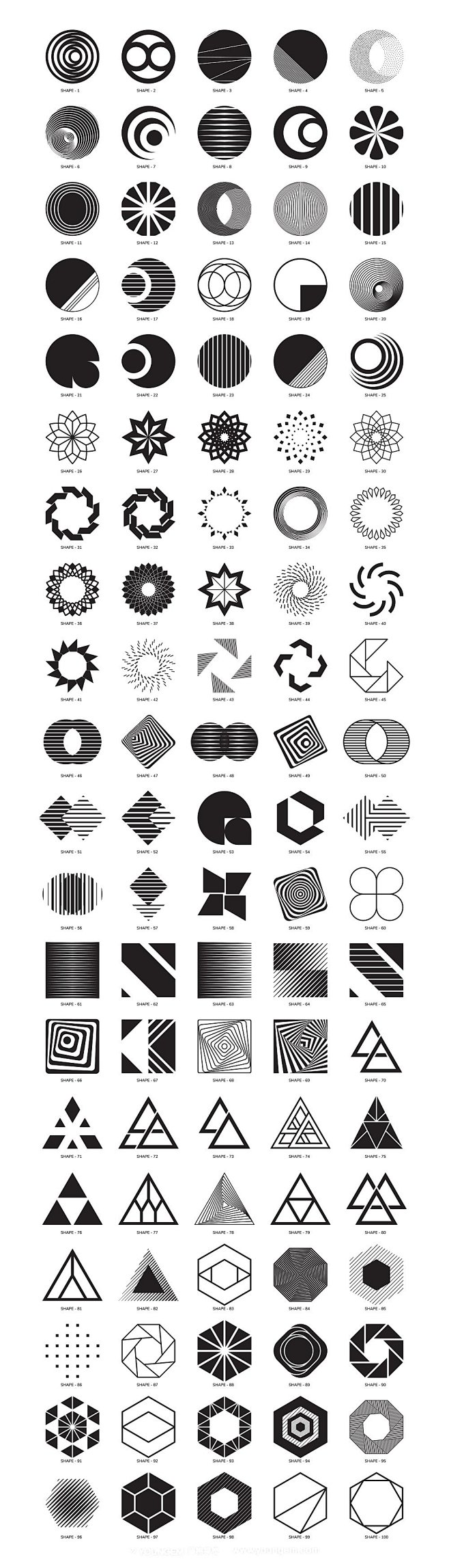 100款工业风抽象机械艺术标识logo几...