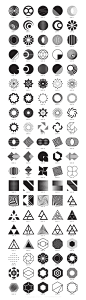 100款工业风抽象机械艺术标识logo几何图形设计ai矢量素材源文件下载_颜格视觉