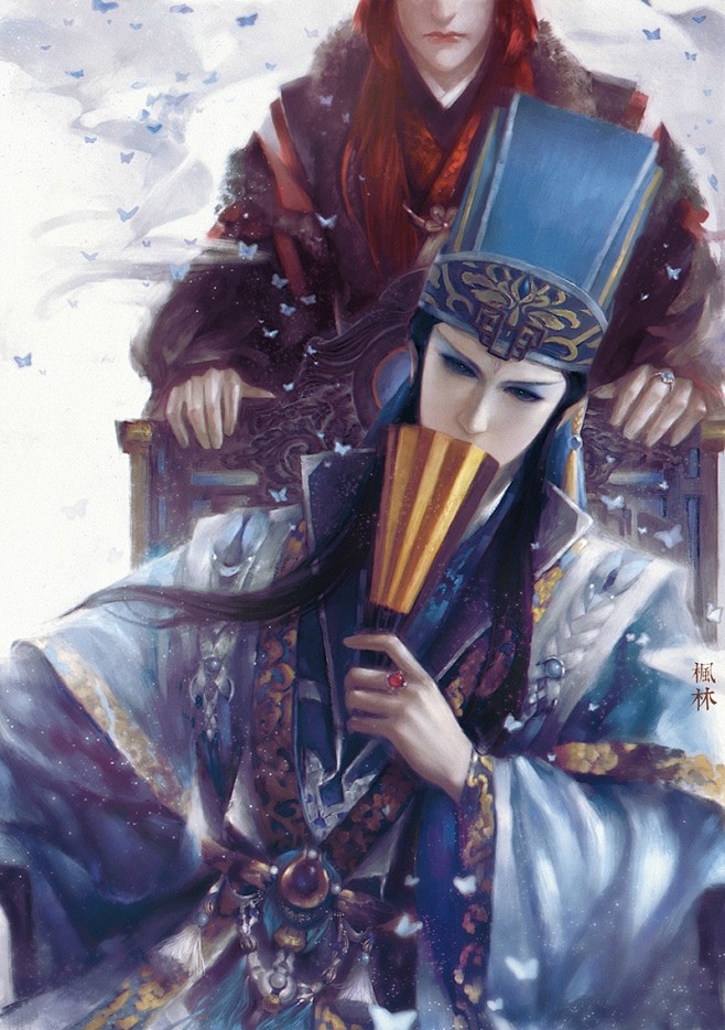 古装妖孽帅哥古风美男子古代公子 动漫美少年二次元同人 精美插画漫画唯美手绘