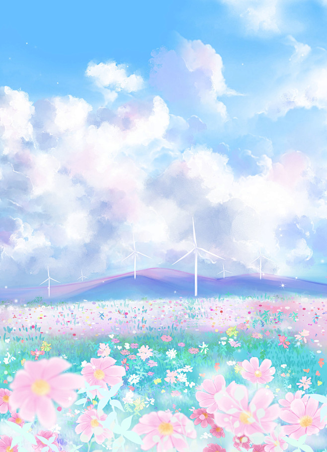 花_陈与晨__插画师作品_涂鸦王国gra...
