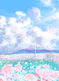 花_陈与晨__插画师作品_涂鸦王国gracg.com