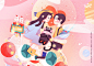 Love planet 恋爱星球 : Illustration design of love themeValentine's Day