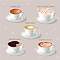 咖啡杯饮料饮品甜品插画矢量图素材