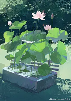 画师 @柠檬漫游 用 Procreate 绘制的插画作品呈现了天鹅湖面波光粼粼的最美状态，将晶莹剔透的配色和斑驳陆离的光影交织成一幅幅诉说生命美好的画作。

#Procreate# #画师推荐# #配色参考# ​​​​