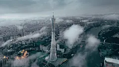 壮观 广州塔 小蛮腰 云 雾 12k超清风景壁纸