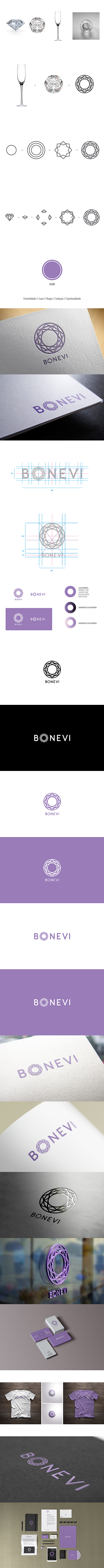 BONEVI品牌设计 钻石标志 国外公司...