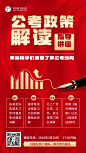 公考政策解读招生宣传手机海报