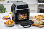 Amazon.com: Aria 空气炸锅 AAO-890 烤箱空气炸锅，10夸脱（约5.4升），高级黑色: Kitchen & Dining