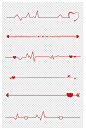 情人节分割线红色爱心心动装饰素材