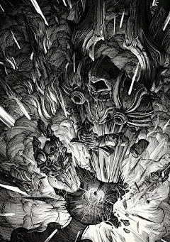 被这些黑白插画惊讶到了_线条 : Nicolas Delort是加拿大裔法国插画艺术家 他的每幅作品都由线条构成 黑白的色调 给人别样的视觉震撼…