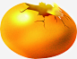 手绘金色鸡蛋裂纹高清素材 裂纹 金色 鸡蛋 免抠png 设计图片 免费下载