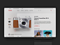 Canon Store ui design uu ux web design webpage website digital landing tech photo photography lens store e-commerce camera canon