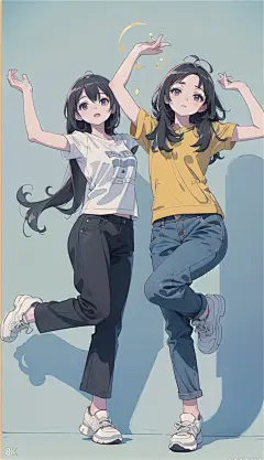数字艺术漫画风女孩插画-众图网
