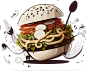 Graphic-16咖啡 饮料 冰淇淋 西餐 蛋糕 寿司 占位符 图标 2D 卡通 插画 手绘 png 免抠 素材 ppt