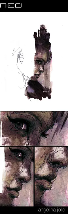 FLORIAN 牛皮纸上的颓废霸气男人肖像手绘插画[39P]D - 国外插画欣赏 FOREIGN ILLUSTRATION DESIGN - 国外设计欣赏网站 - DOOOOR.com