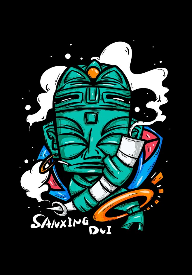 菜狗画的青铜人