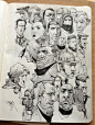Sketchbook: Faces.: キャラクターデザイン, スケッチブックの図面, 顔のスケッチ, 文字描画, 顔を描く, 顔の描画, スケッチブック