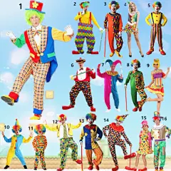 小丑服装成人套装万圣节服装成人女化妆舞会派对衣服道具男演出服-淘宝网