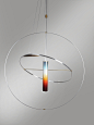 The SUNset Lamp By Studio Nina Lieven : The SUNset Lamp designed by Studio Nina Lieven is a striking kinetic sculpture that brings the colors of the sun’s life cycle indoors.