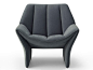 Armchair with armrests HIRUNDO | Armchair by Busnelli