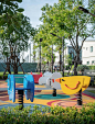 泰国暖武里府 Chuan Chuen Town Bang Yai 公寓景观设计 - hhlloo : The square-shaped pocket parks are designed by using a central axis of the park to create symmetry in each garden court