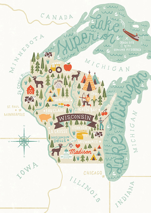 Map of Wisconsin : A...