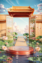 大门背景