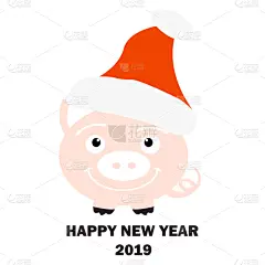 新年前夕,猪,绘画插图,2019,矢量,寒冷,请柬,事件,贺卡,春节
