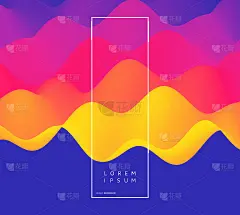 具有动态效果的抽象波浪背景。矢量插图。可用于广告、营销、演示。