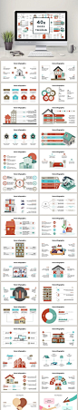 棕色系房子40页PPT图表合集