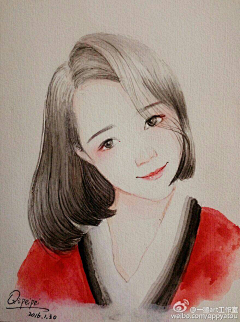 涩女手札采集到水彩人物-大头贴