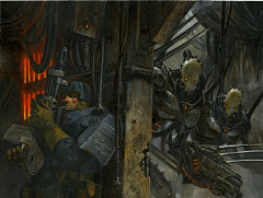 ryrttikl采集到adrian smith画师-暗黑幻想,奇怪的金属朋克